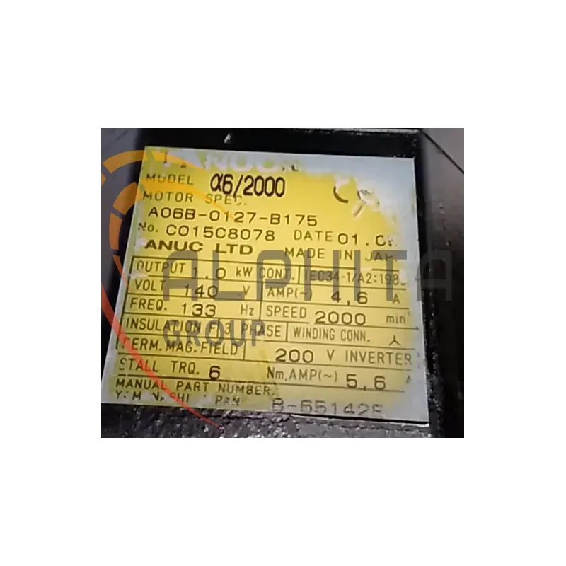 MOTEUR FANUC A06B-0127-B175 MOTEUR FANUC A06B-0127-B175