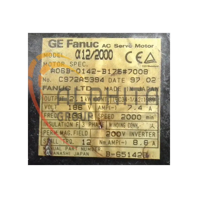 MOTEUR FANUC A06B-0142-B175