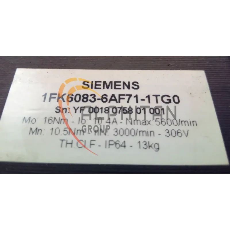 MOTEUR SIEMENS 1FK6083-6AF71-1TG0 MOTEUR SIEMENS 1FK6083-6AF71-1TG0