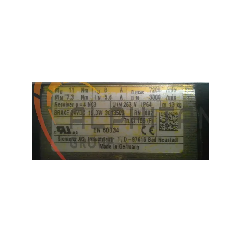 MOTEUR SIEMENS 1FK7063-5AF71-1KH0 MOTEUR SIEMENS 1FK7063-5AF71-1KH0