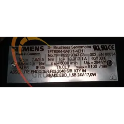 MOTEUR SIEMENS1FT6064-6AK71-4EH1
