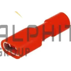 CLIP ROUGE FEMELLE TOUT ISOLE 6.35 RFF608P