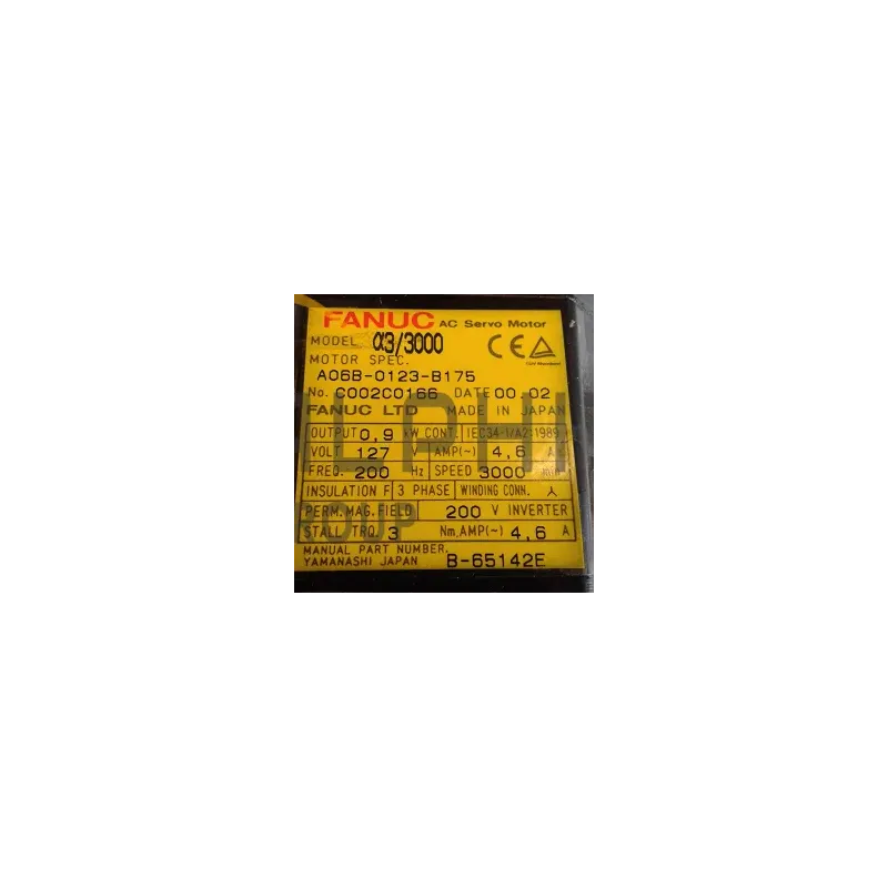 MOTEUR FANUC A06B-0123-B175 MOTEUR FANUC A06B-0123-B175