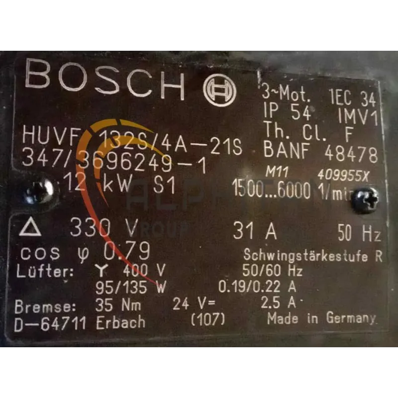 MOTEUR BOSCH HUVF132S-4A-21S MOTEUR BOSCH HUVF132S-4A-21S