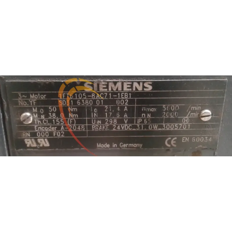 MOTEUR SIEMENS 1FT6105-8AC71-1EB1 MOTEUR SIEMENS 1FT6105-8AC71-1EB1