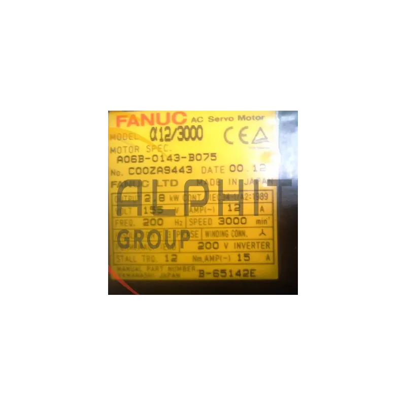 MOTEUR FANUC A06B-0143-B075 MOTEUR FANUC A06B-0143-B075
