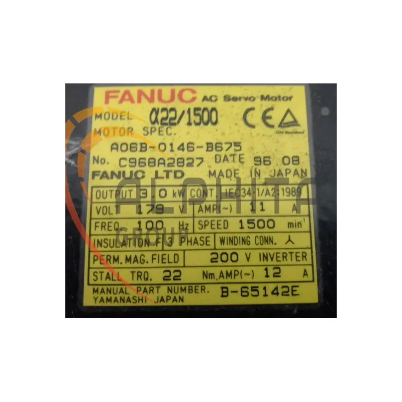 MOTEUR FANUC A06B-0146-B675