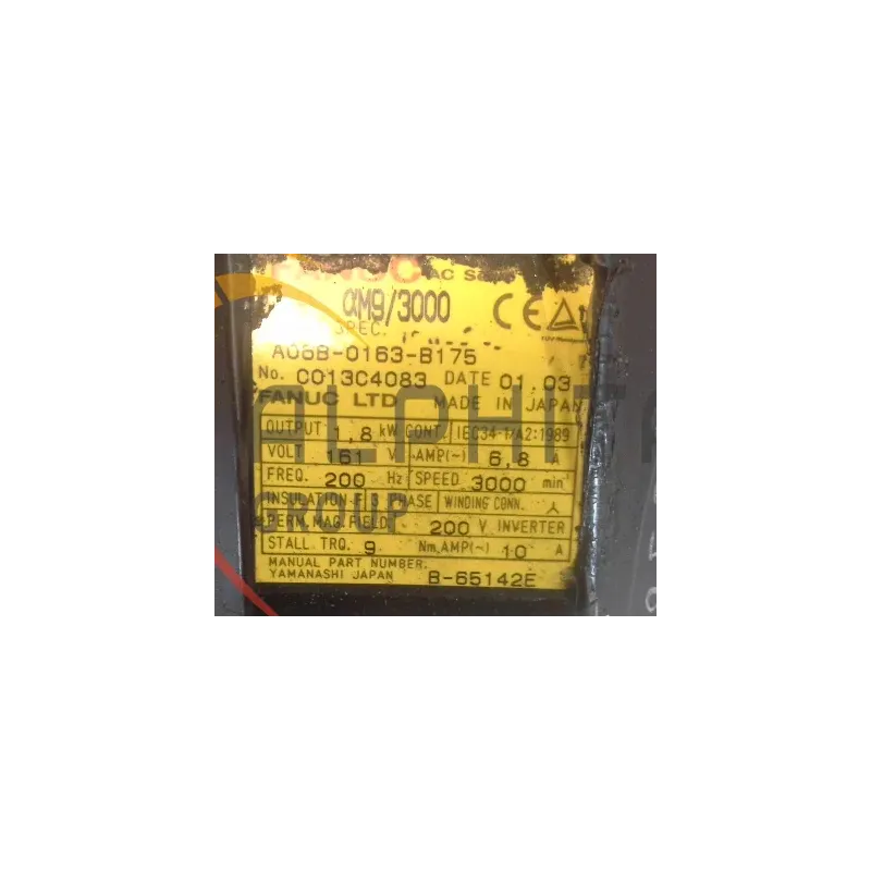 MOTEUR FANUC A06B-0163-B175 MOTEUR FANUC A06B-0163-B175