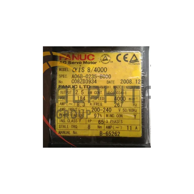 MOTEUR FANUC A06B-0235-B000 MOTEUR FANUC A06B-0235-B000