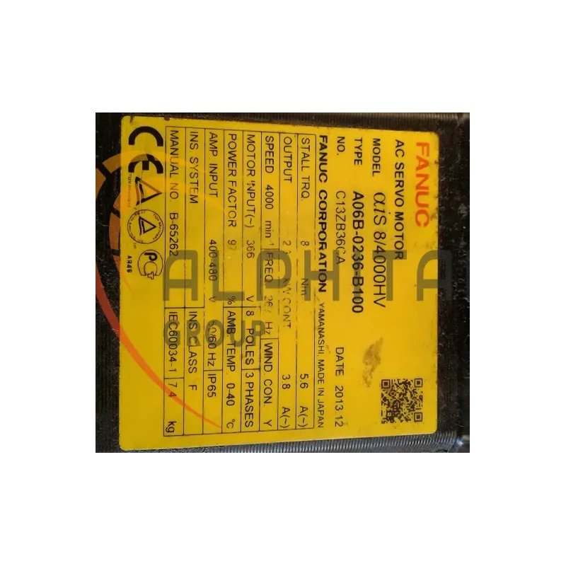 MOTEUR FANUC A06B-0236-B100 MOTEUR FANUC A06B-0236-B100