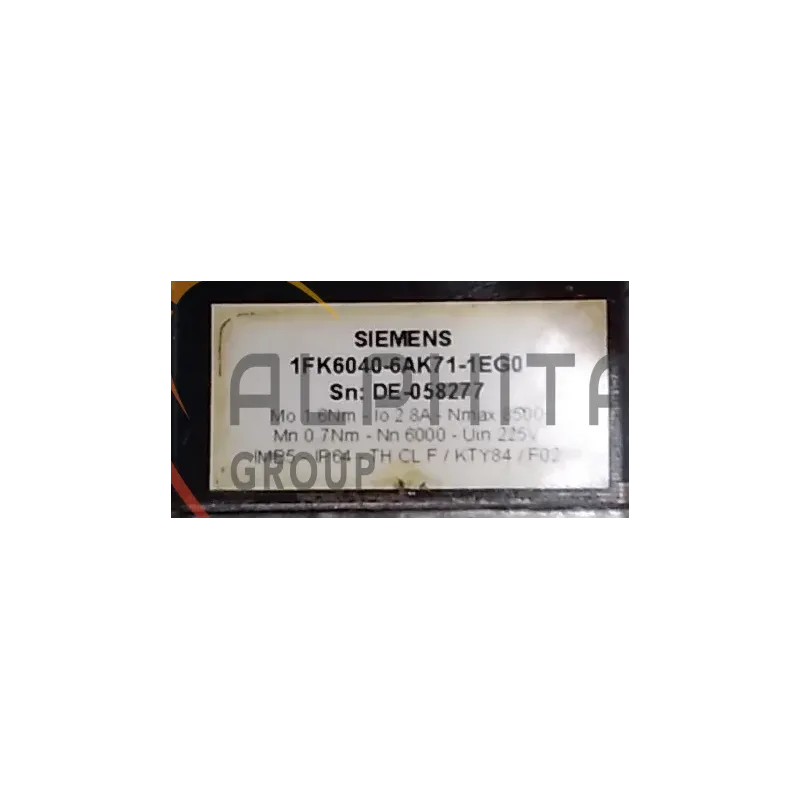 MOTEUR SIEMENS 1FK6040-6AK71-1EG0 MOTEUR SIEMENS 1FK6040-6AK71-1EG0