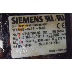 MOTEUR SIEMENS 1FK6063-6AF71-1AG0