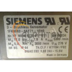 MOTEUR SIEMENS 1FK6063-6AF71-1EH0