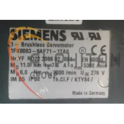 MOTEUR SIEMENS 1FK6063-6AF71-1TA0