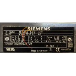 MOTEUR SIEMENS 1FT6064-1AF71-3EG1 OU 4EG1