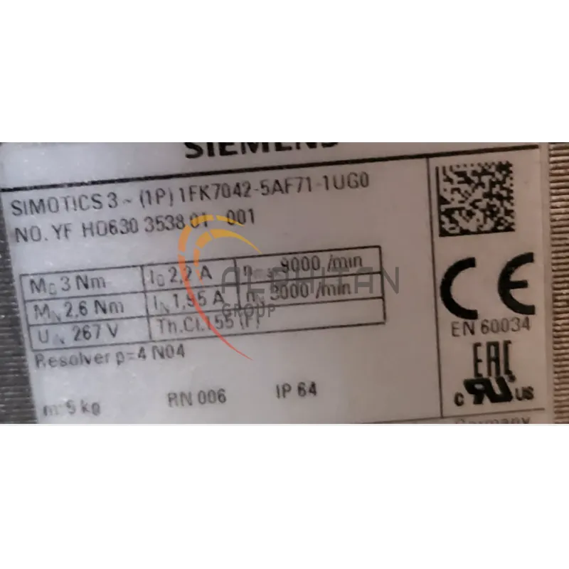 MOTEUR SIEMENS 1FK7042-5AF71-1UG0 MOTEUR SIEMENS 1FK7042-5AF71-1UG0