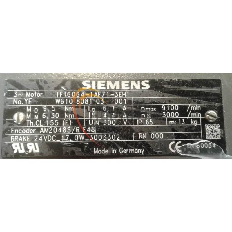 MOTEUR SIEMENS 1FT6064-1AF71-3EH1