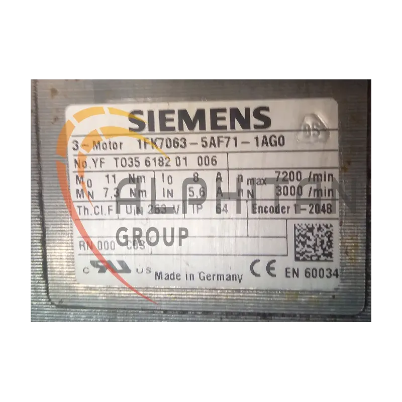 MOTEUR SIEMENS 1FK7063-5AF71-1AG0