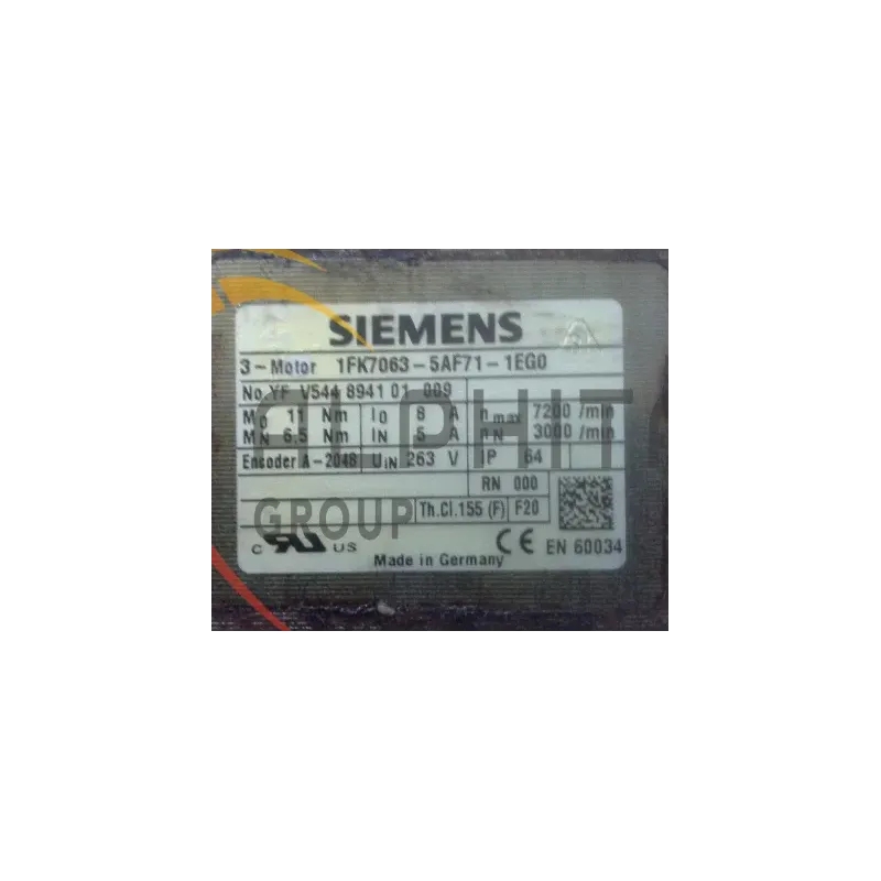 MOTEUR SIEMENS 1FK7063-5AF71-1EG0 MOTEUR SIEMENS 1FK7063-5AF71-1EG0