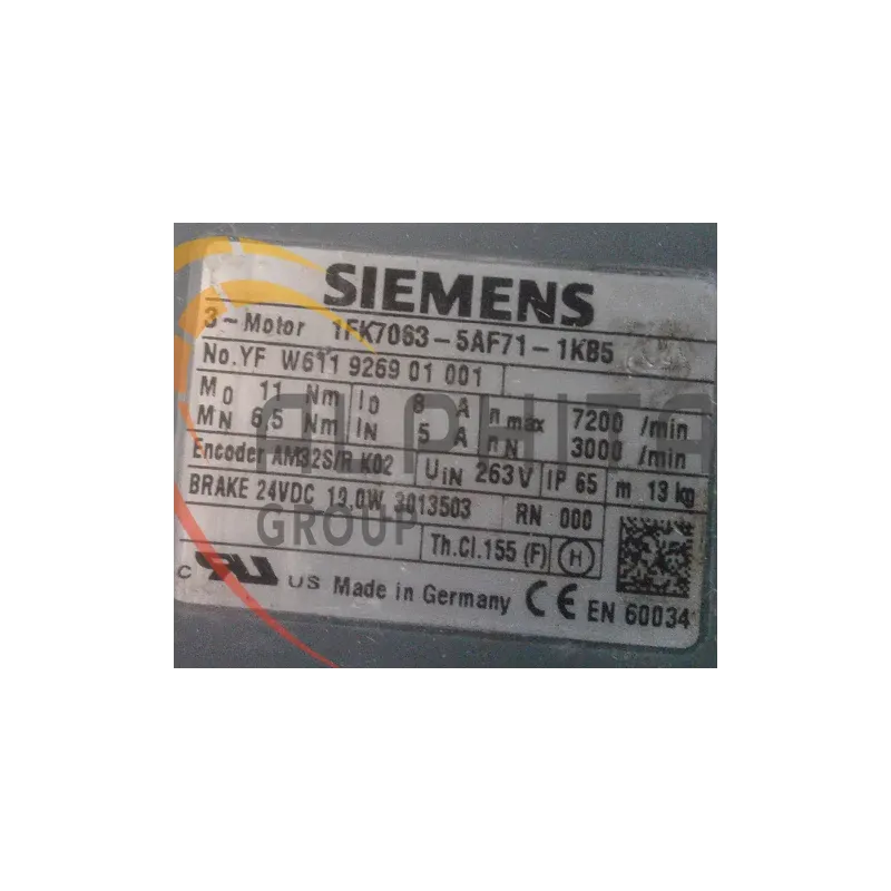 MOTEUR SIEMENS 1FK7063-5AF71-1KB5 MOTEUR SIEMENS 1FK7063-5AF71-1KB5