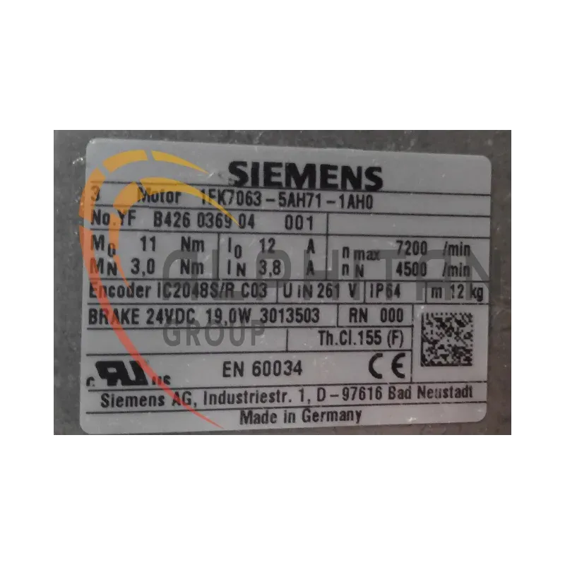 MOTEUR SIEMENS 1FK7063-5AH71-1AH0