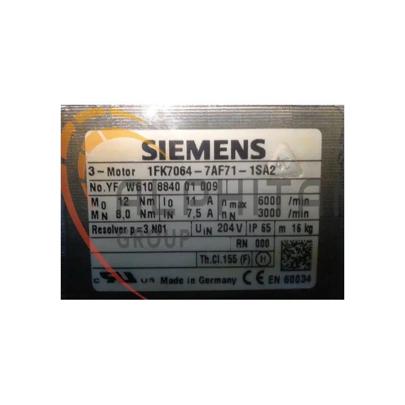 MOTEUR SIEMENS 1FK7064-7AF71-1SA2