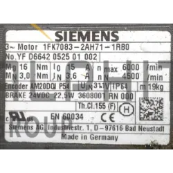 MOTEUR SIEMENS 1FK7083-2AH71-1RB0