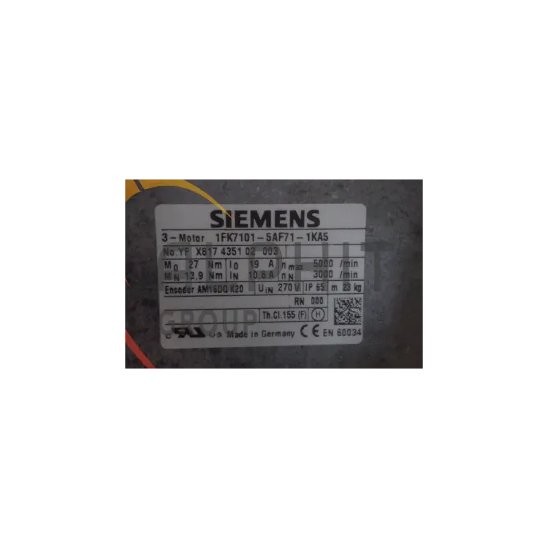 MOTEUR SIEMENS 1FK7101-5AF71-1KA5