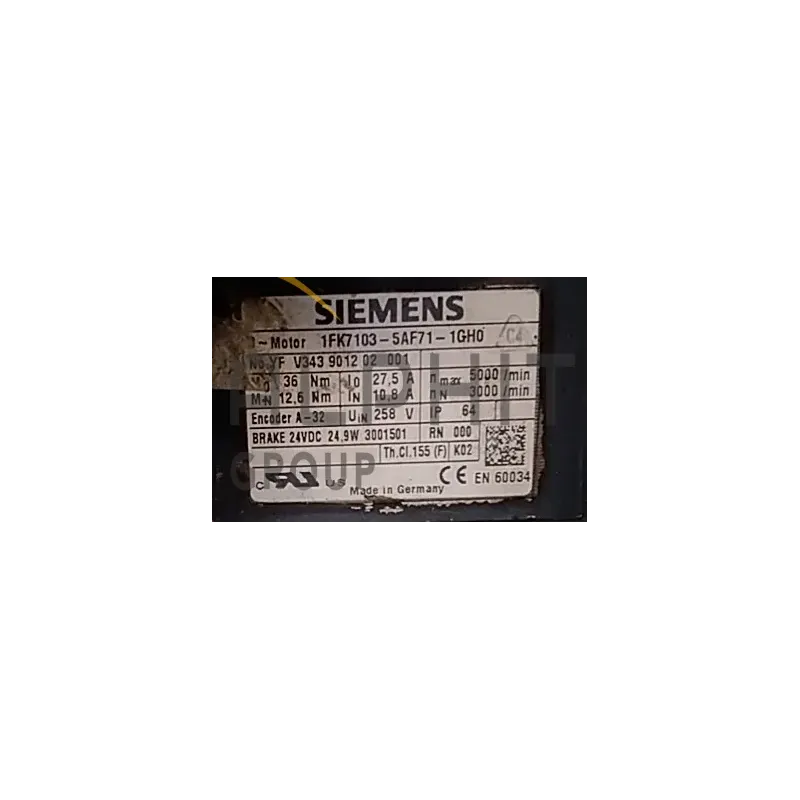 MOTEUR SIEMENS 1FK7103-5AF71-1GH0