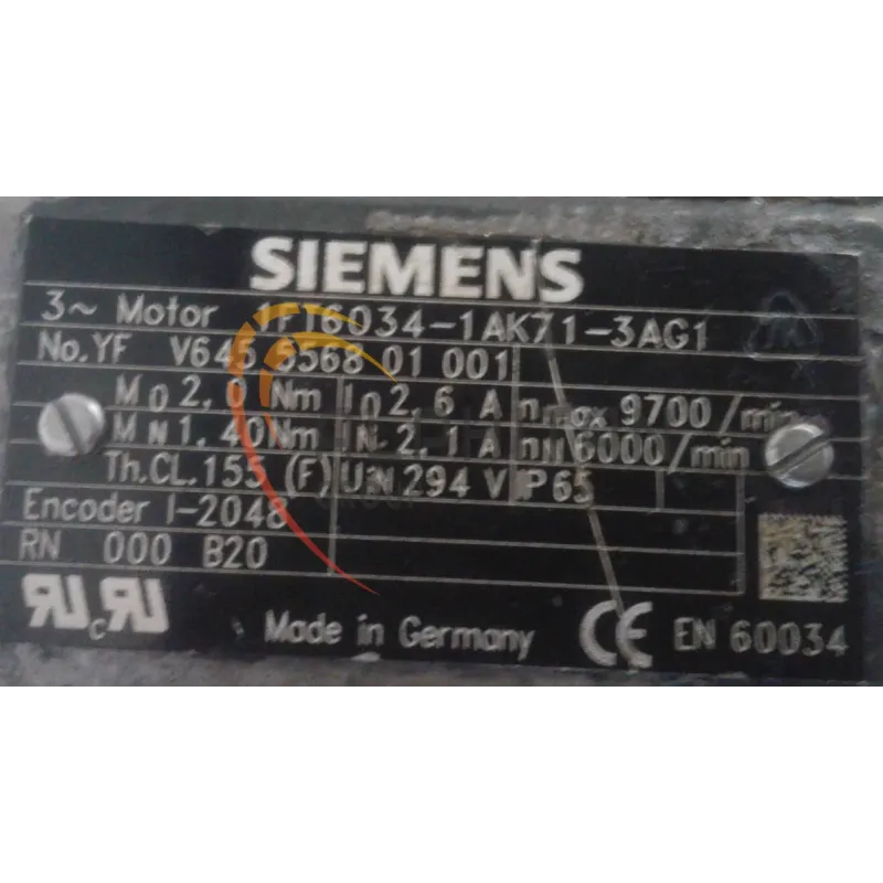 MOTEUR SIEMENS 1FT6034-1AK71-3AG1 MOTEUR SIEMENS 1FT6034-1AK71-3AG1