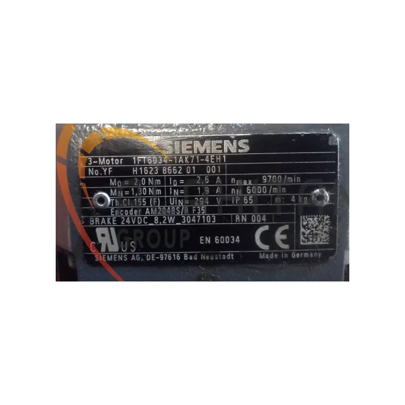 MOTEUR SIEMENS 1FT6034-1AK71-4EH1