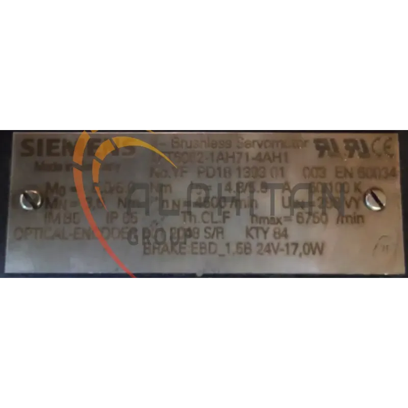 MOTEUR SIEMENS 1FT6062-1AH71-4AH1 MOTEUR SIEMENS 1FT6062-1AH71-4AH1