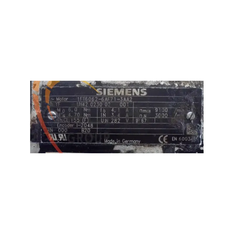 MOTEUR SIEMENS 1FT6062-6AF71-3AA2 MOTEUR SIEMENS 1FT6062-6AF71-3AA2