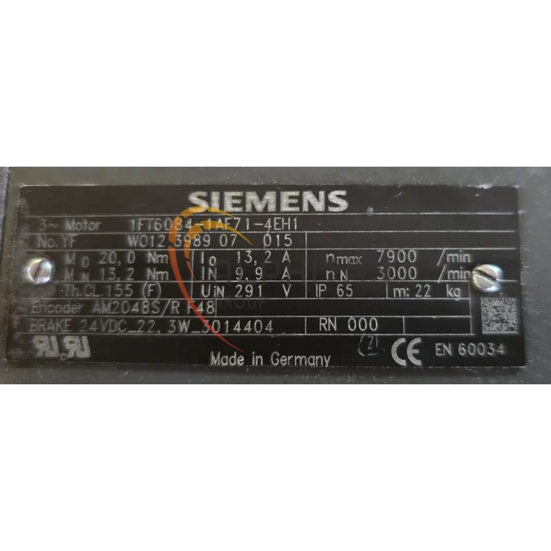 MOTEUR SIEMENS 1FT6084-1AF71-4EH1 MOTEUR SIEMENS 1FT6084-1AF71-4EH1