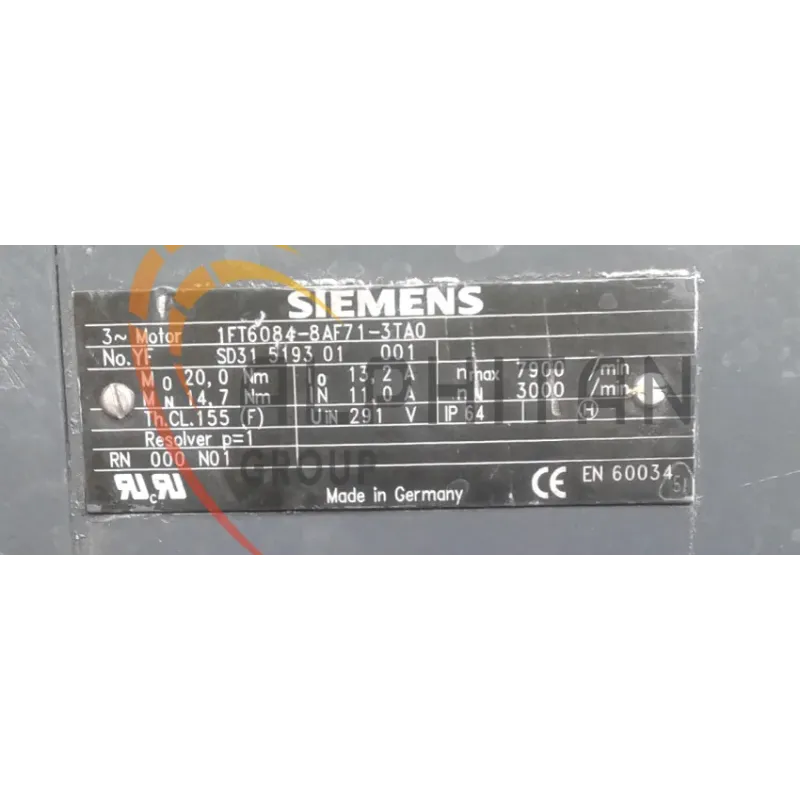 MOTEUR SIEMENS 1FT6084-8AF71-3TA0 MOTEUR SIEMENS 1FT6084-8AF71-3TA0