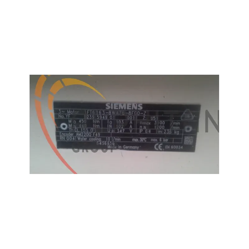 MOTEUR SIEMENS 1FT6163-8WA76-8FG0-Z MOTEUR SIEMENS 1FT6163-8WA76-8FG0-Z