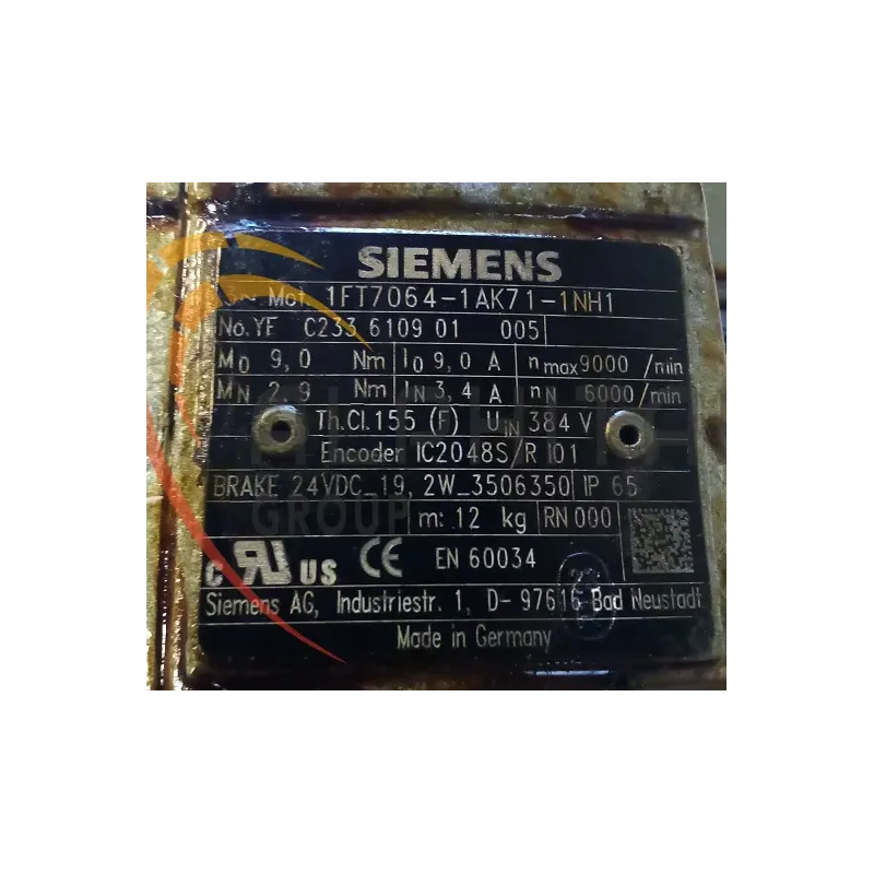 MOTEUR SIEMENS 1FT7064-1AK71-1NH1