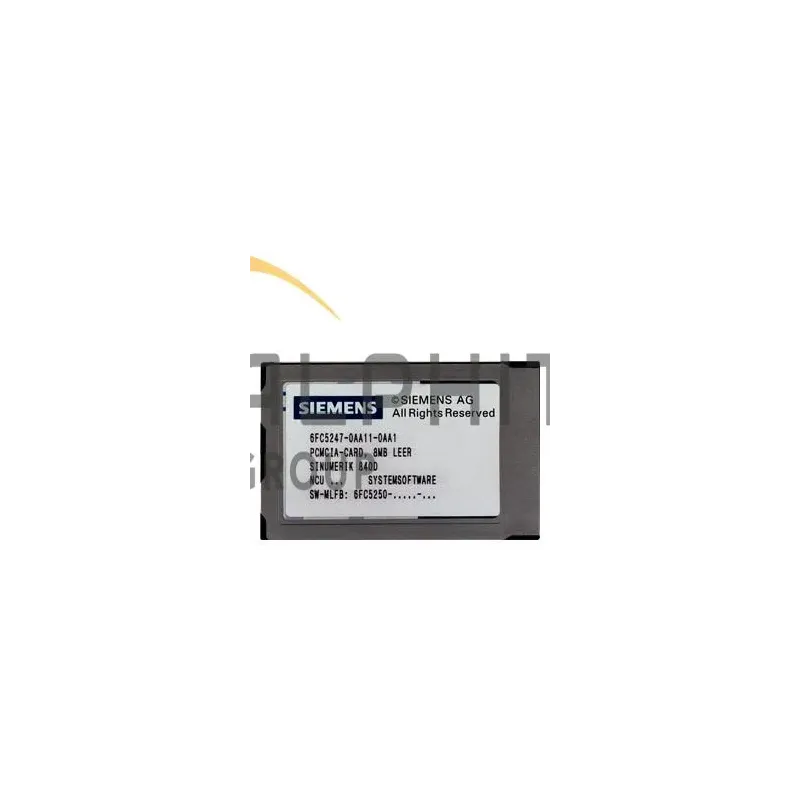Siemens  6FC5250-6BX10-3AH0 Sinumerik 840DE 8MB PCMCIA-Card Siemens  6FC5250-6BX10-3AH0 Sinumerik 840DE 8MB PCMCIA-Card