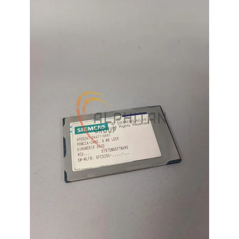 Siemens  6FC5247-0AA11-0AA1 Sinumerik 840D 8MB PCMCIA-Card Siemens  6FC5247-0AA11-0AA1 Sinumerik 840D 8MB PCMCIA-Card